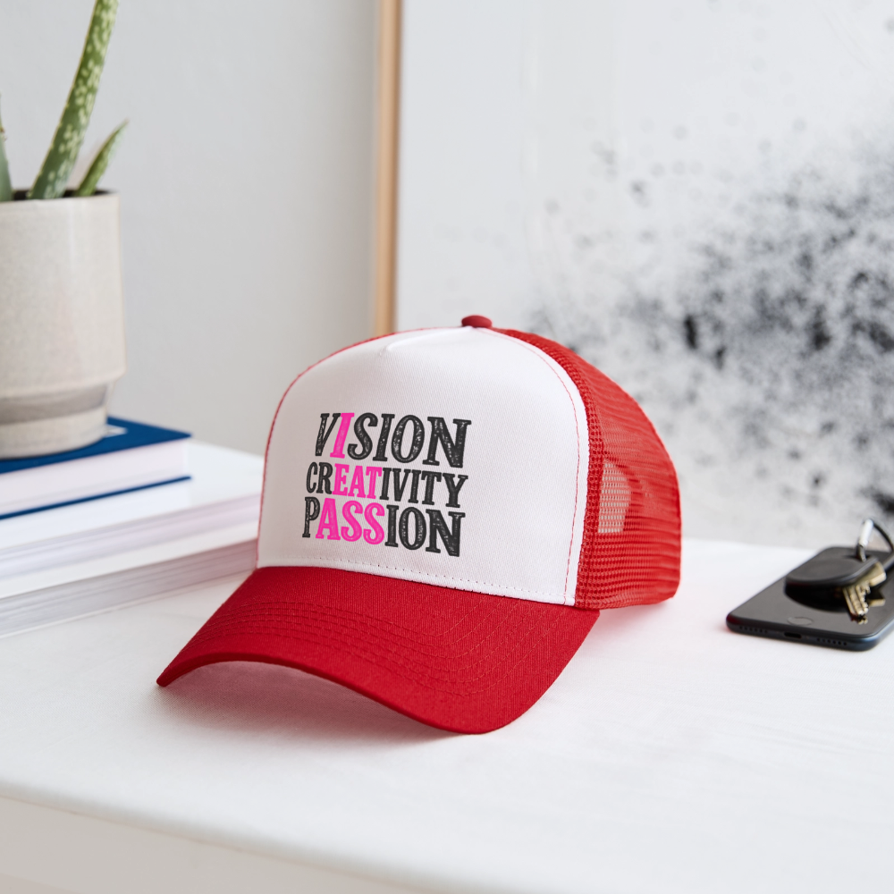 PASSION CAP - Weiß/Rot