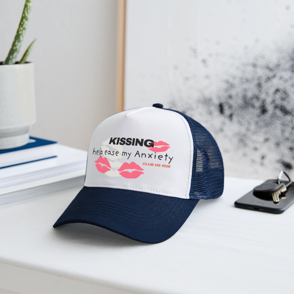 KISSING CAP - Weiß/Navy