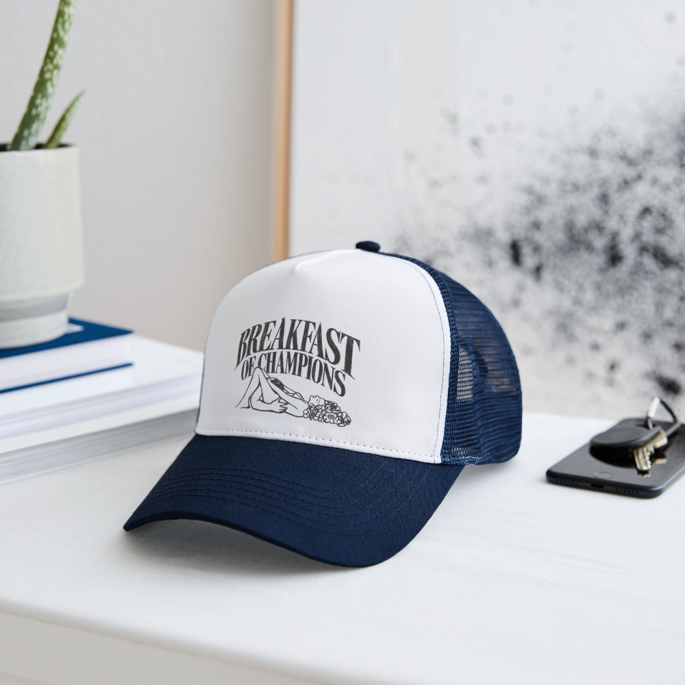 BREAKFAST OF CHAMPIONS CAP - Weiß/Navy