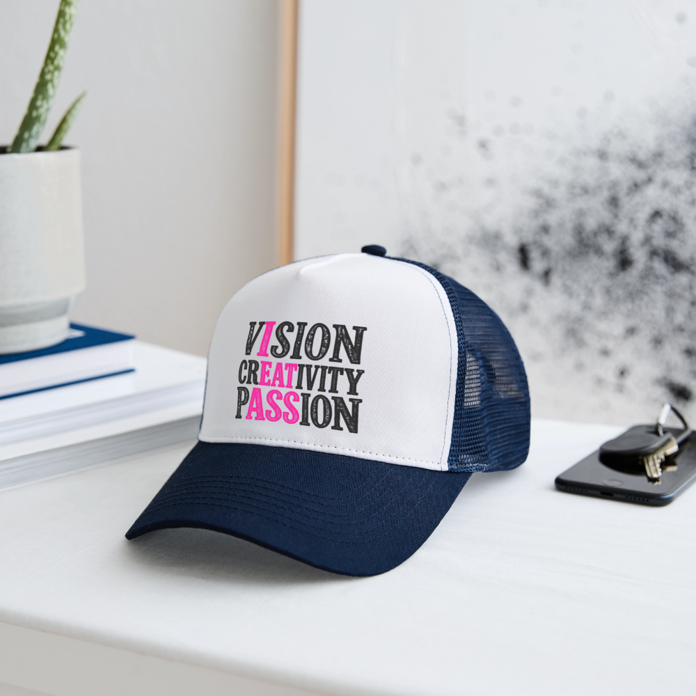 PASSION CAP - Weiß/Navy