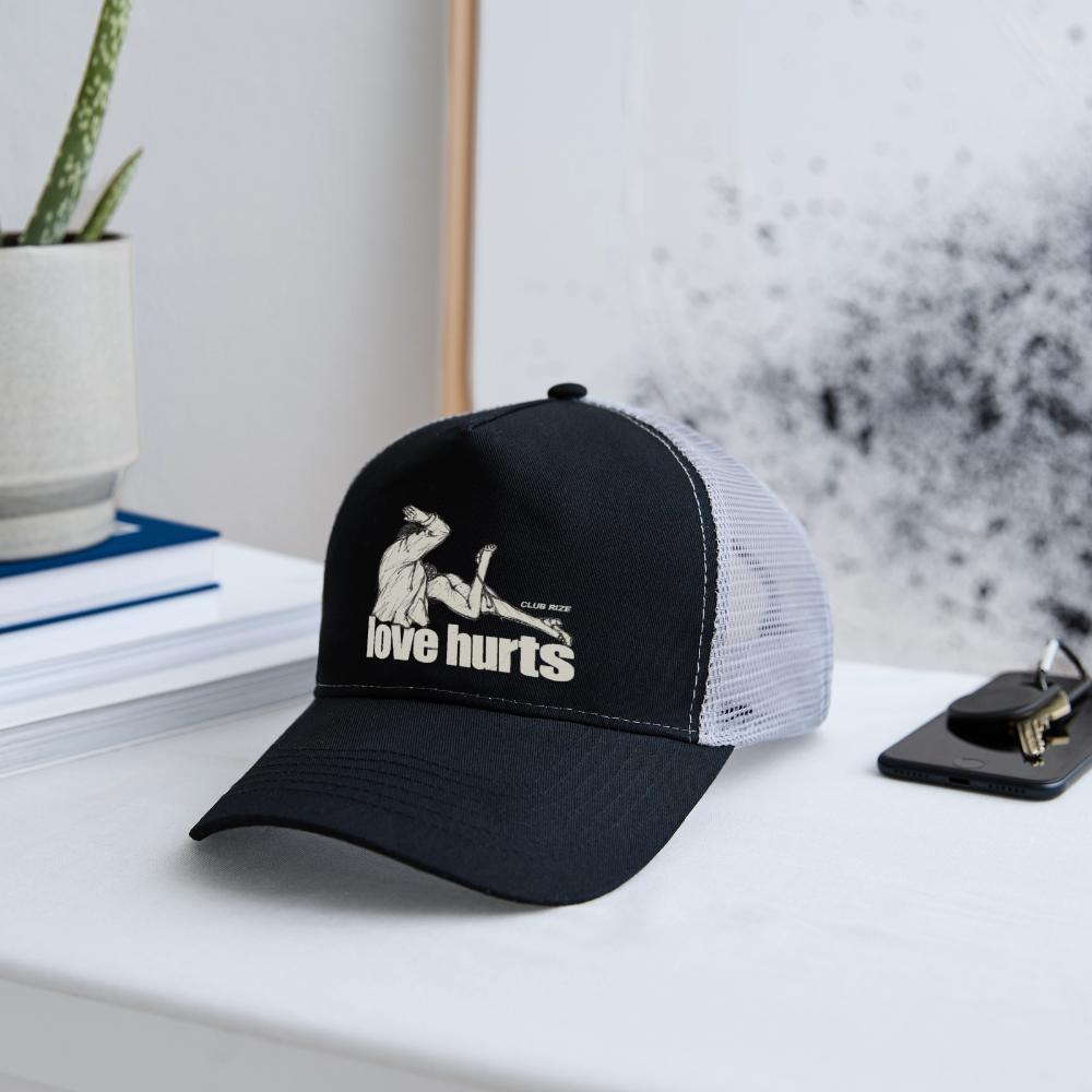 LOVE HURTS CAP - Schwarz/Steingrau