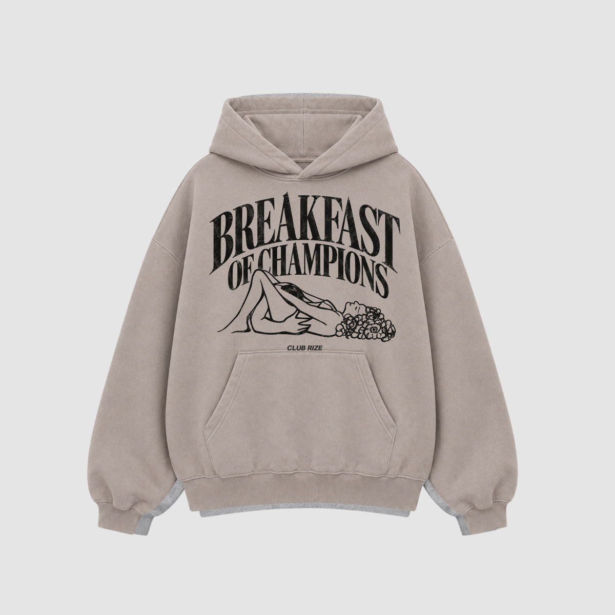 Breakfast of Champions Hoodie – Detailansicht Print | CDR