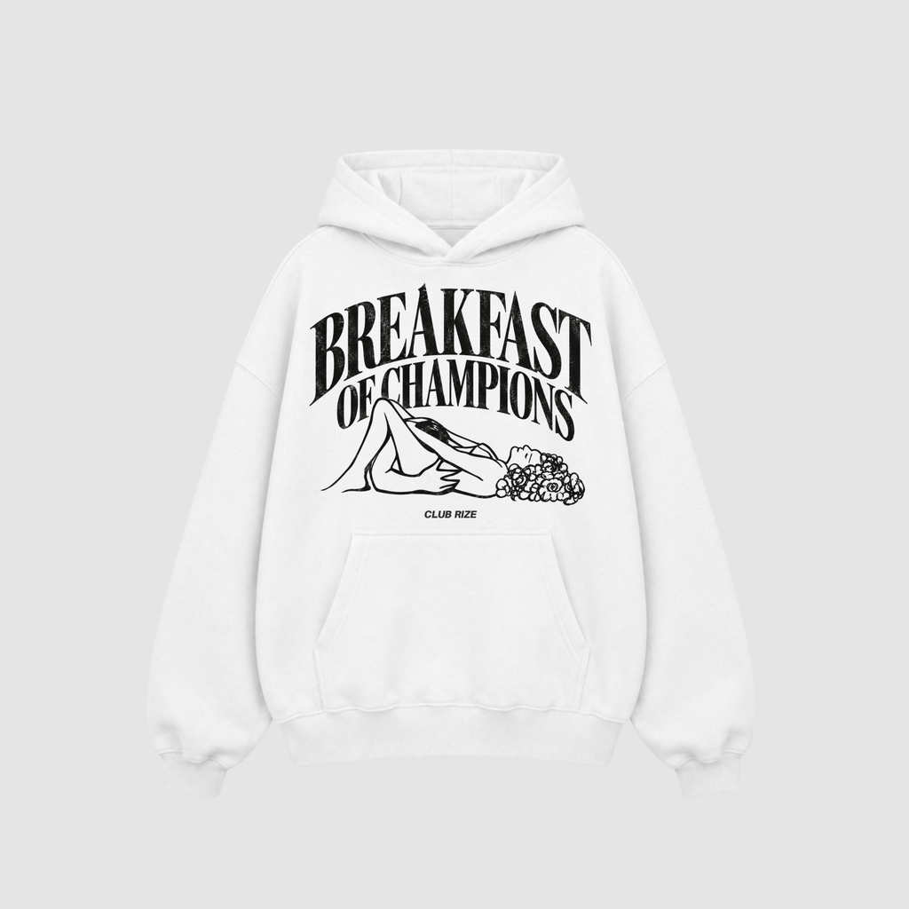 Breakfast of Champions Hoodie – Rückenansicht mit Print | CDR