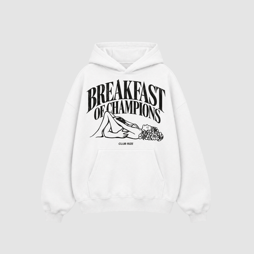 Breakfast of Champions Hoodie – Rückenansicht mit Print | CDR