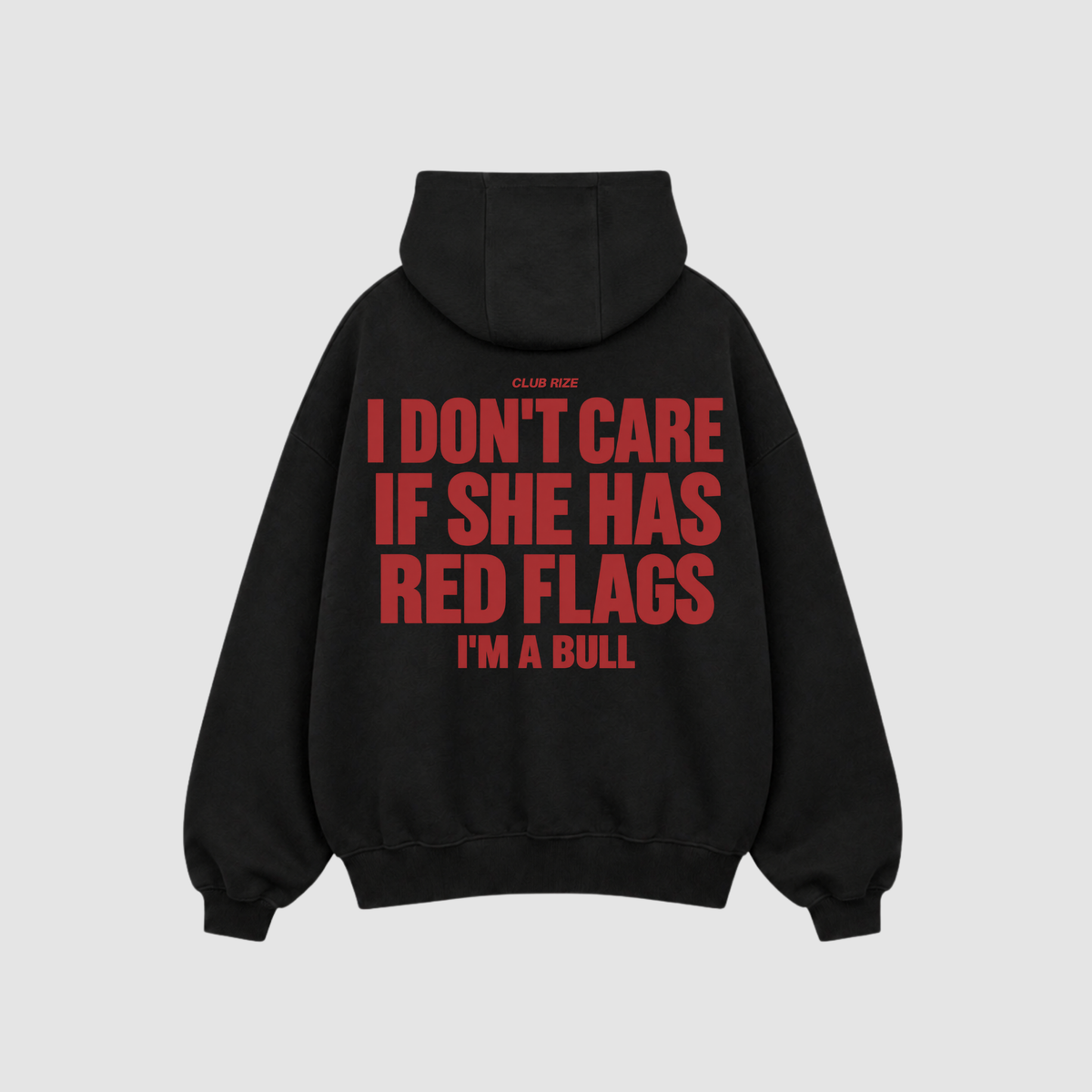 I Don't Care If She Has Red Flags, I'm a Bull Hoodie – Detailansicht Print | CDR