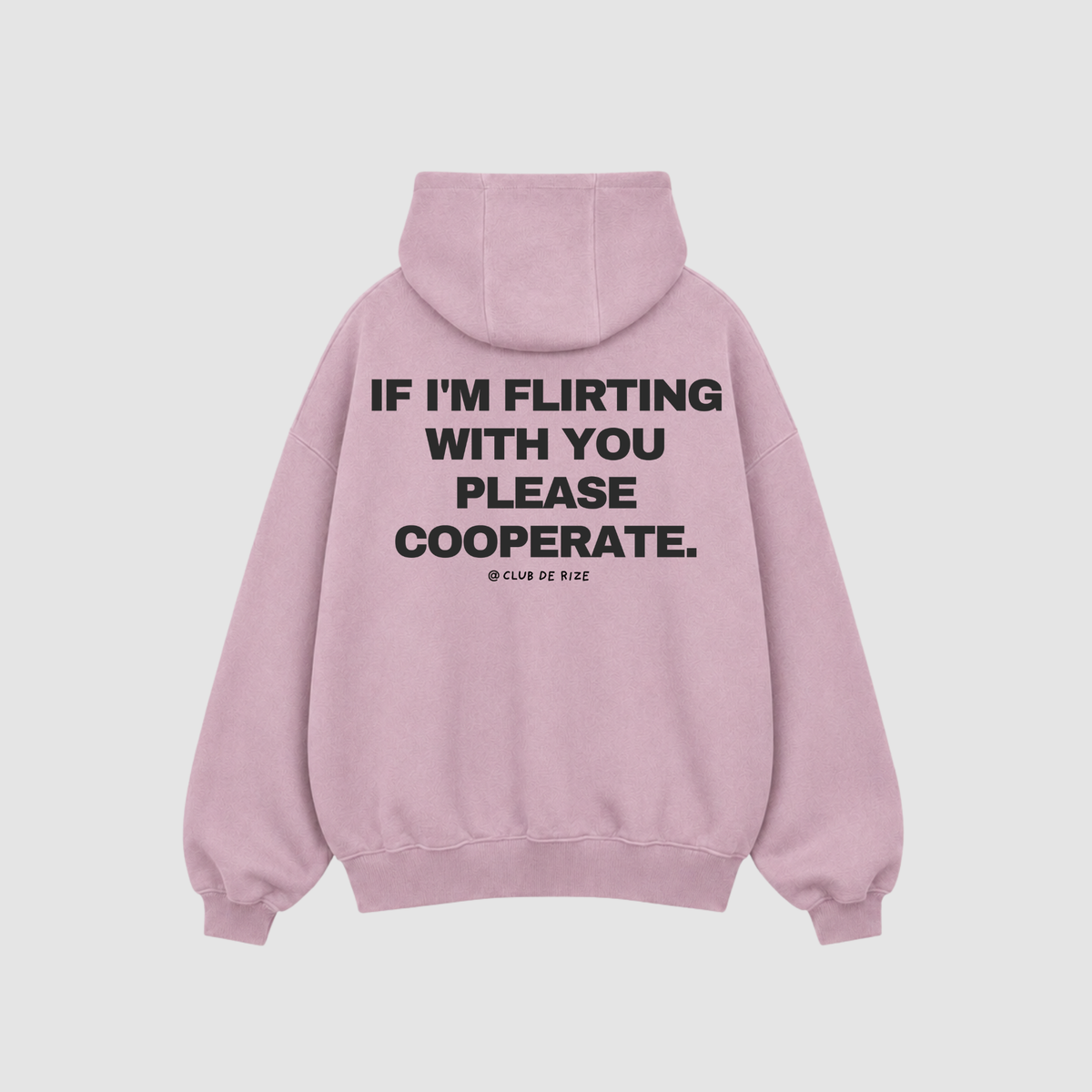 If I'm Flirting With You, Please Cooperate Hoodie – Detailansicht Print | CDR