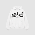 Evolution Never Stops Hoodie – Rückenansicht mit Print | CDR