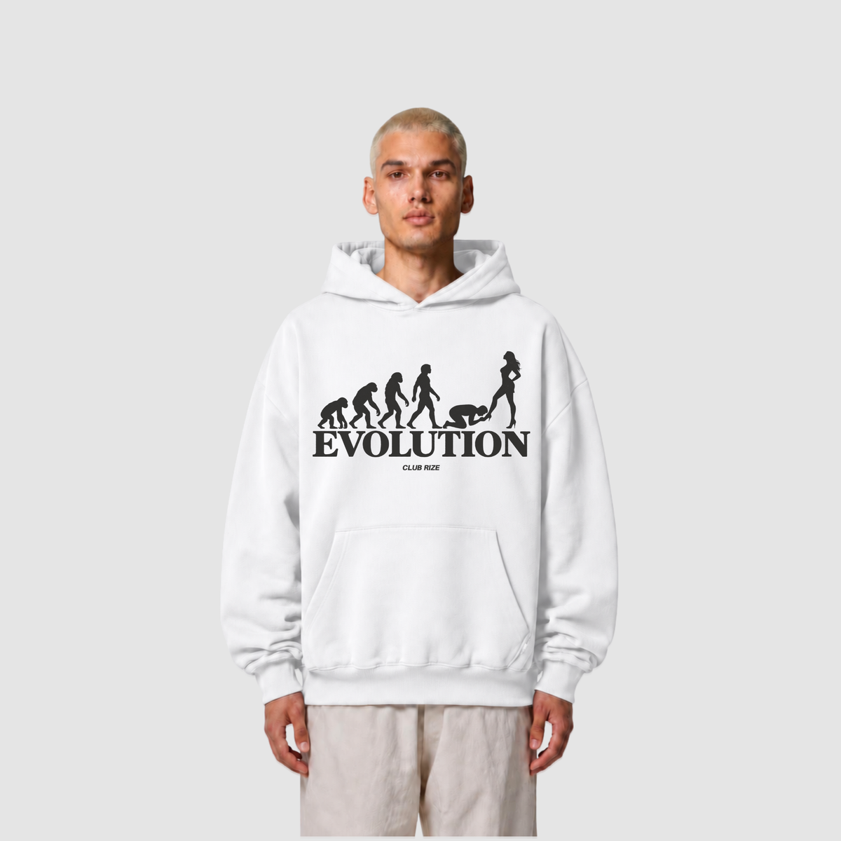 Evolution Never Stops Hoodie – Frontansicht | CDR