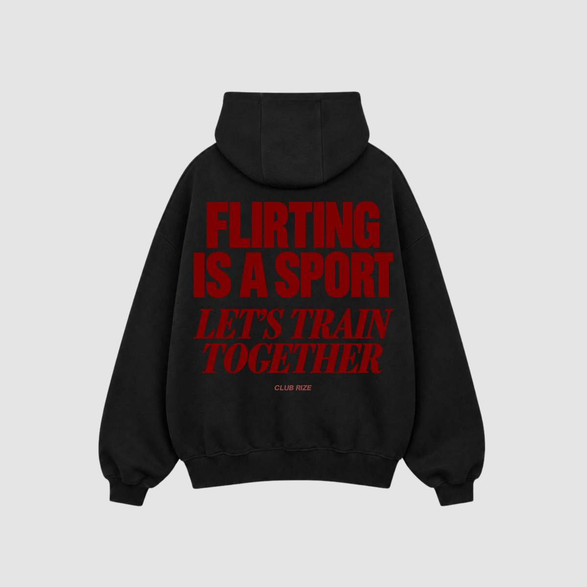 Flirting Is a Sport, Let's Train Together Hoodie – Detailansicht Print | CDR