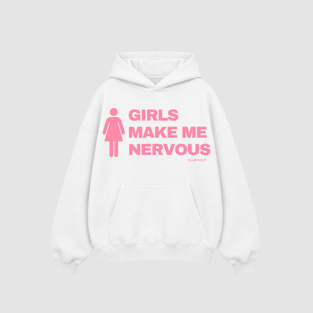 Girls Make Me Nervous Hoodie – Rückenansicht mit Print | CDR