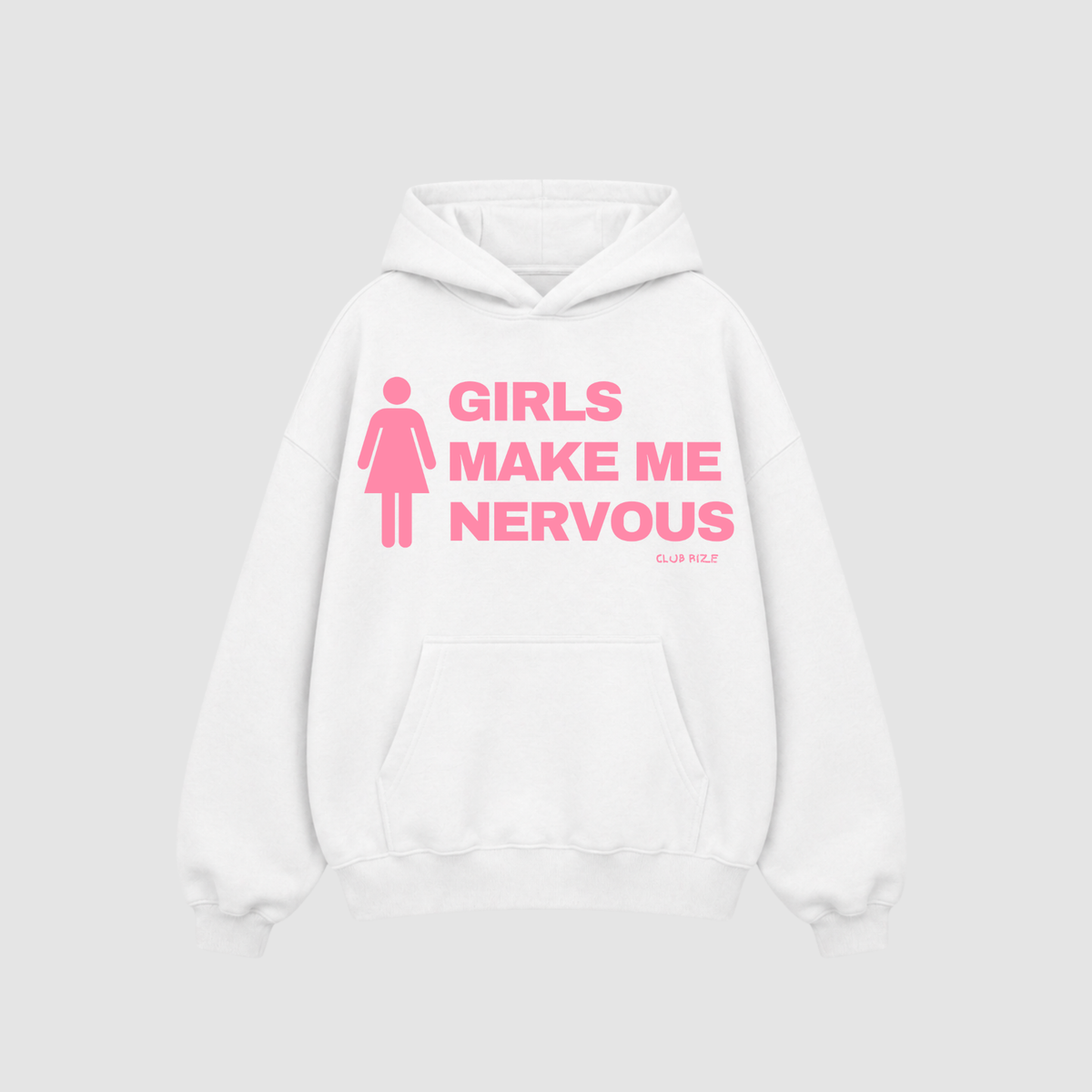 Girls Make Me Nervous Hoodie – Rückenansicht mit Print | CDR