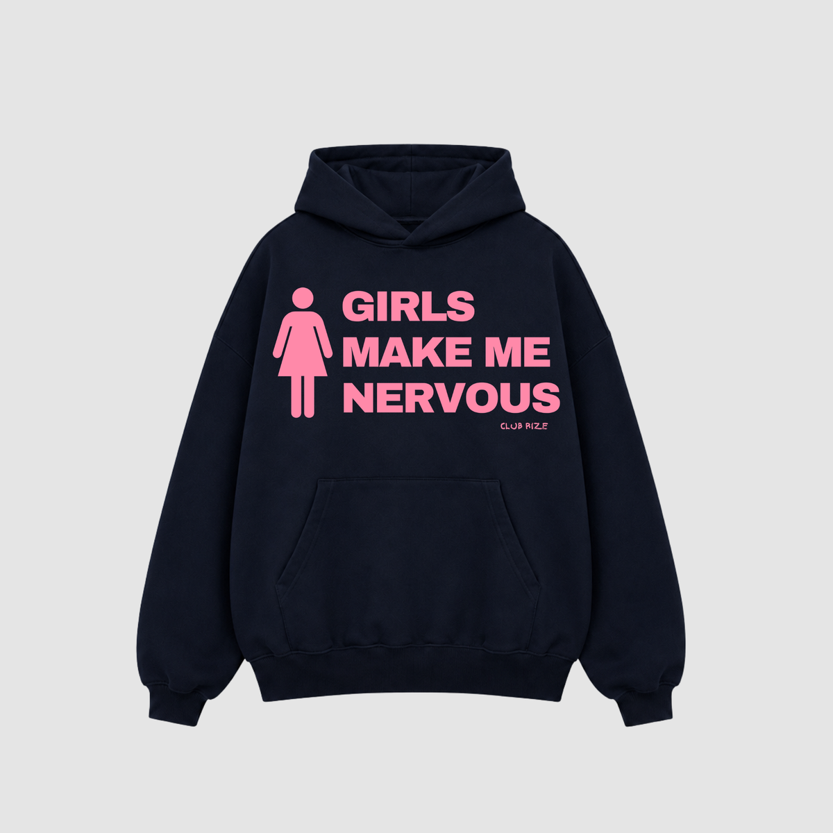 Girls Make Me Nervous Hoodie – Detailansicht Print | CDR