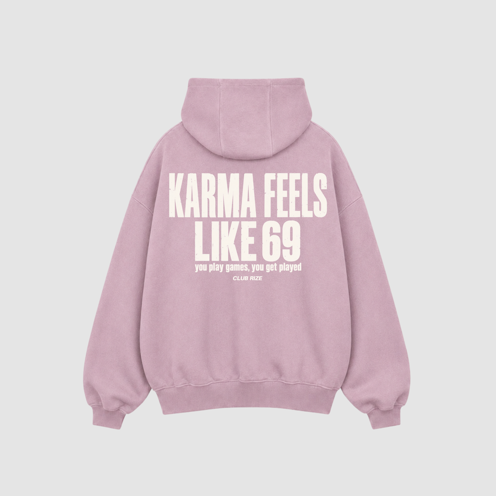Karma Feels Like 69 Hoodie – Detailansicht Print | CDR