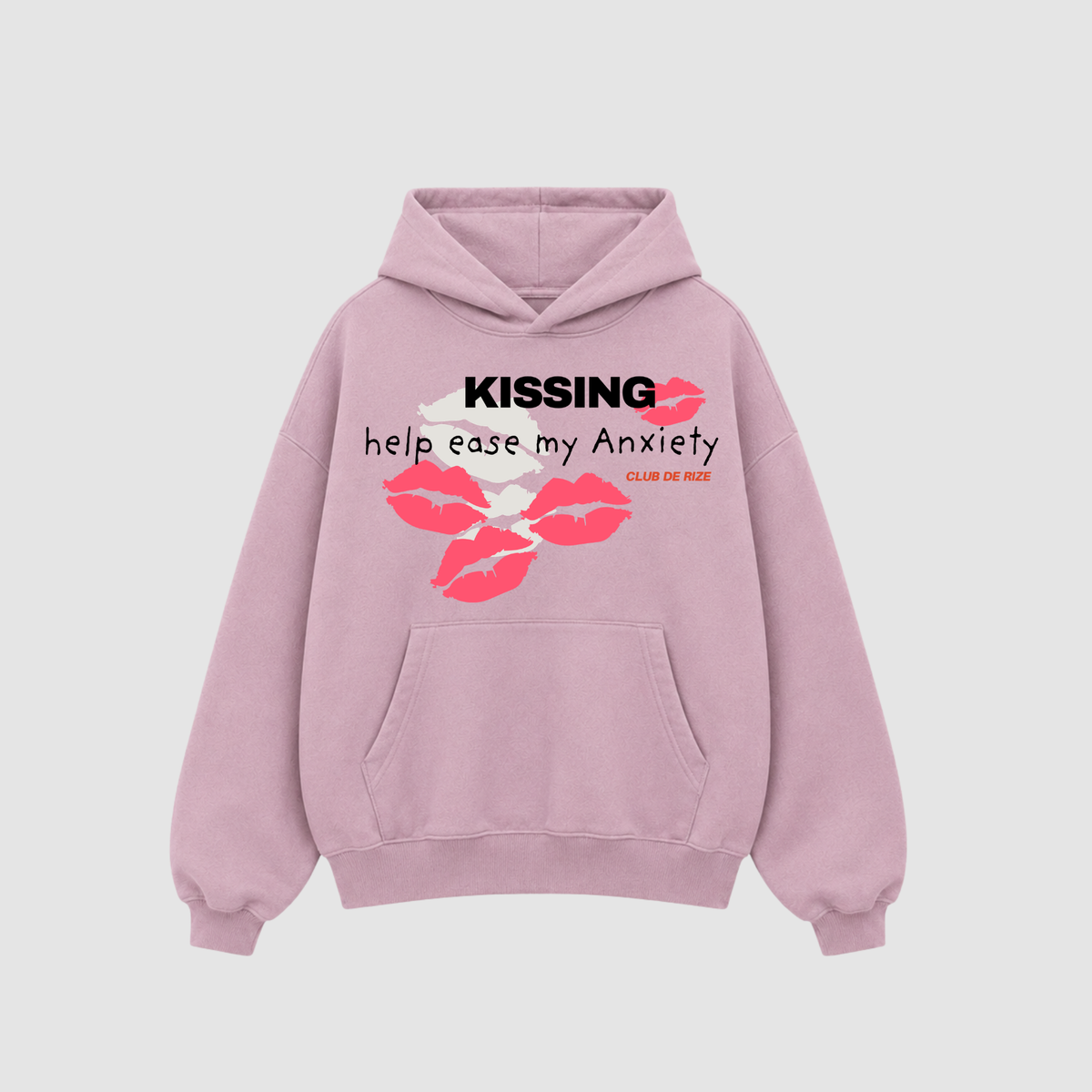 Kissing Helps Ease My Anxiety Hoodie – Detailansicht Print | CDR