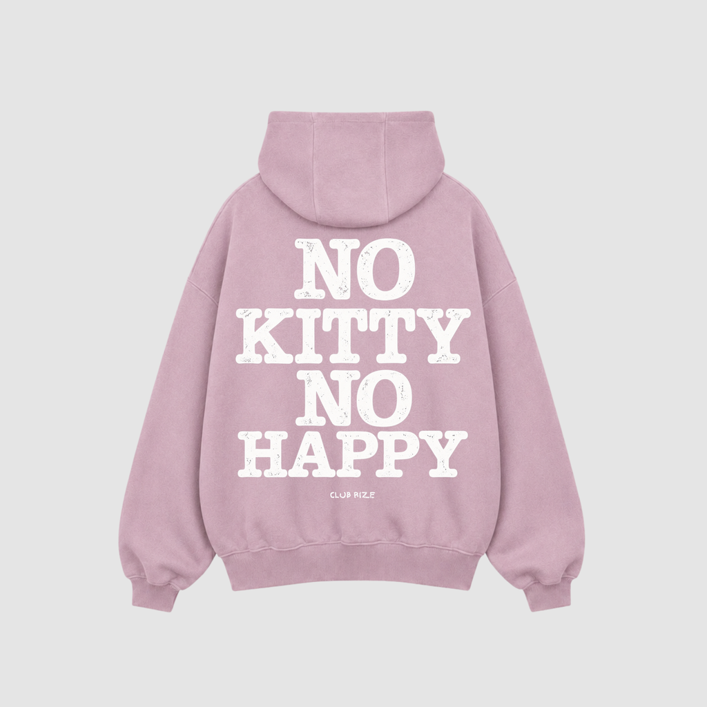 No Kitty No Happy Hoodie – Detailansicht Print | CDR