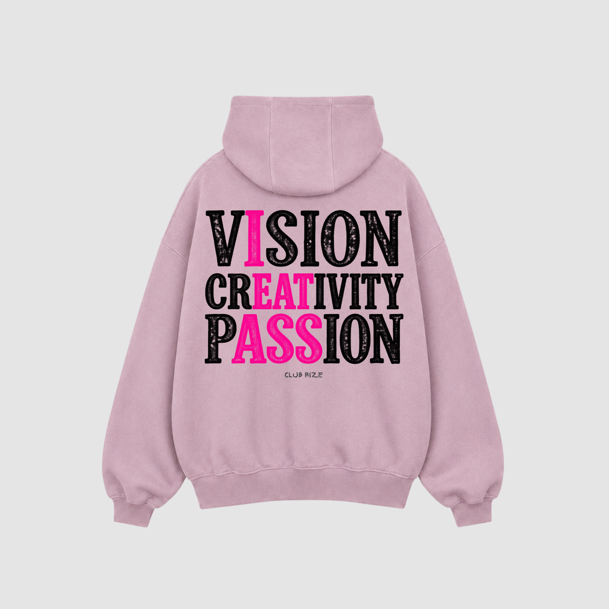 Vision. Creativity. Passion. Hoodie – Detailansicht Print | CDR