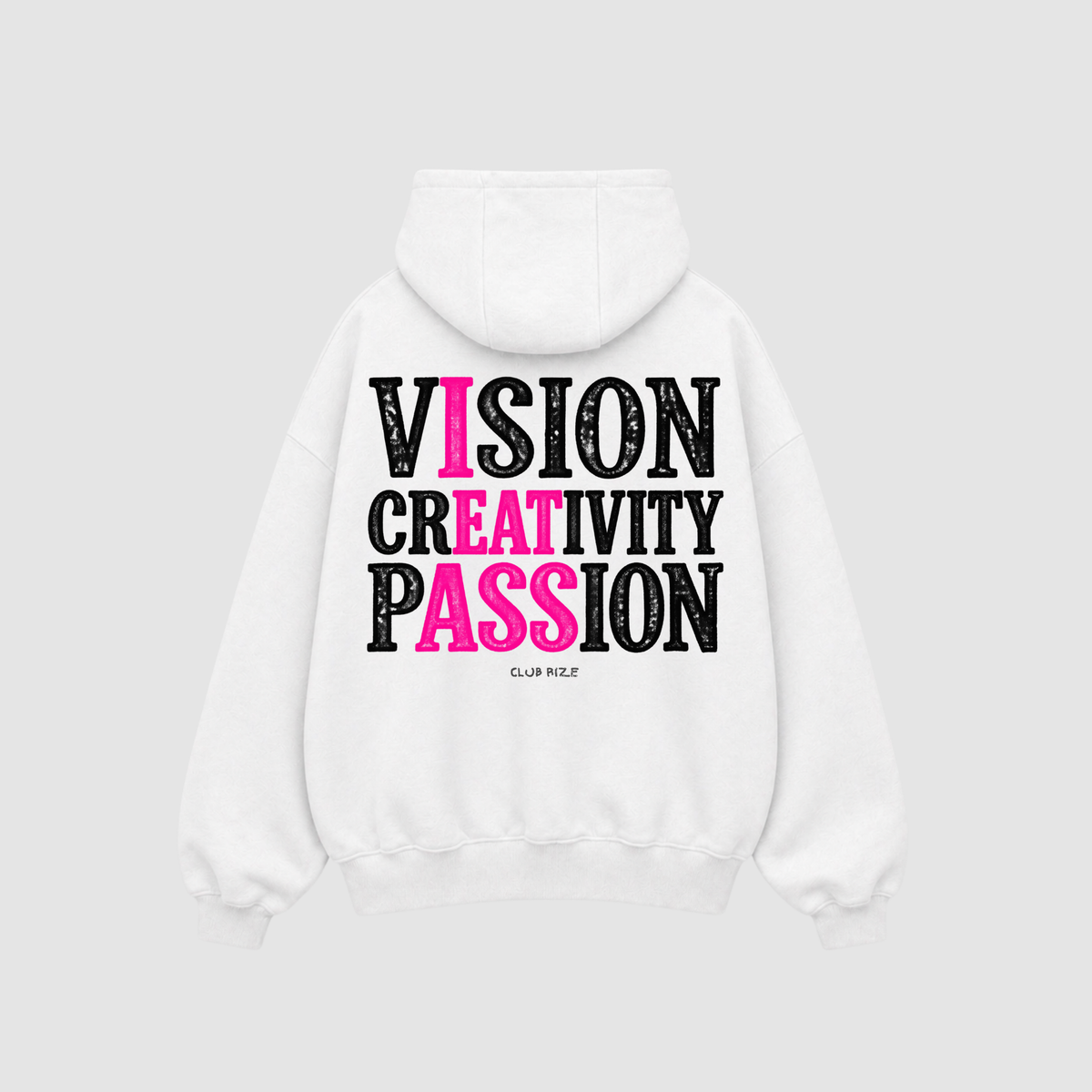 Vision. Creativity. Passion. Hoodie – Rückenansicht mit Print | CDR