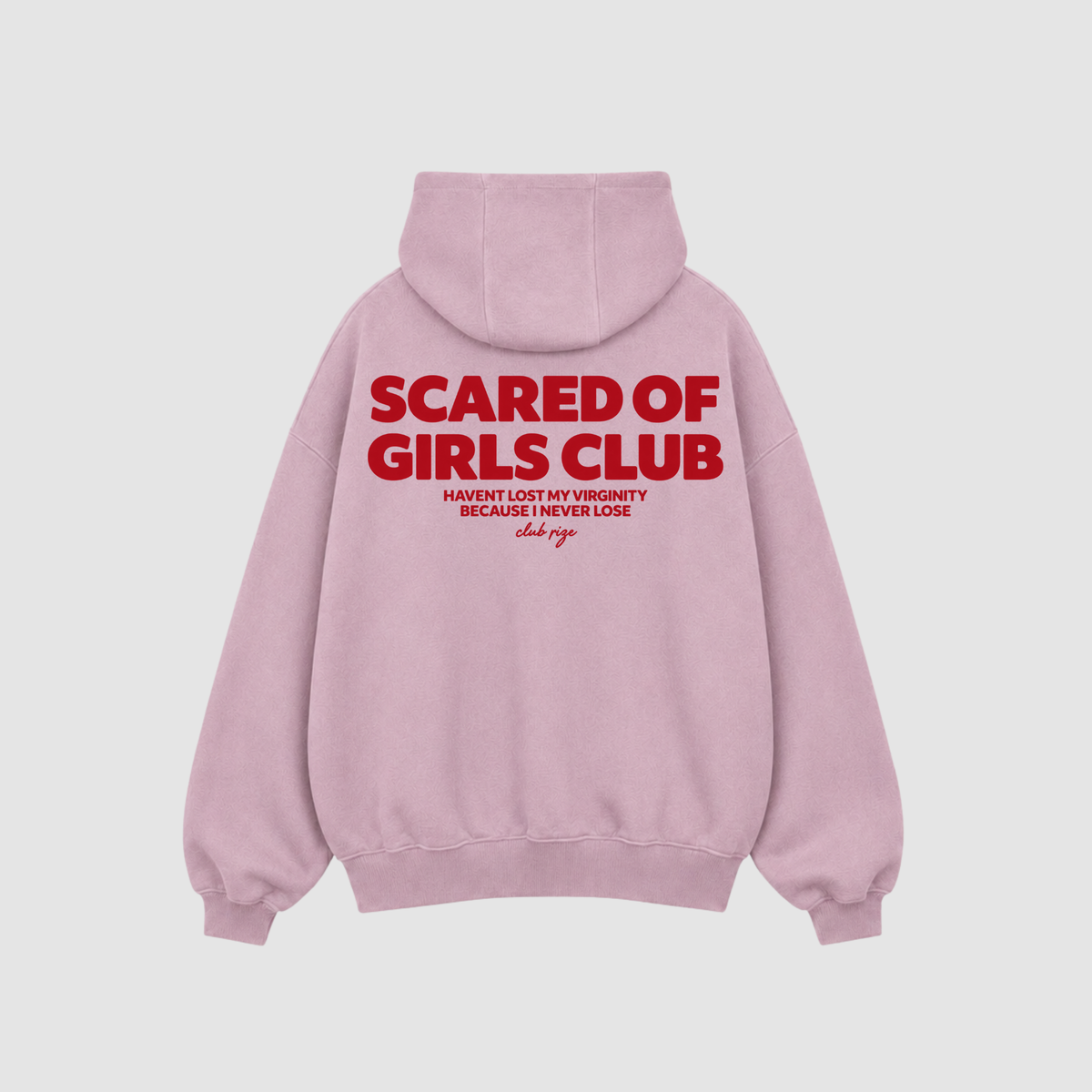 Scared Of Girls Club Hoodie von CDR – Nahaufnahme
