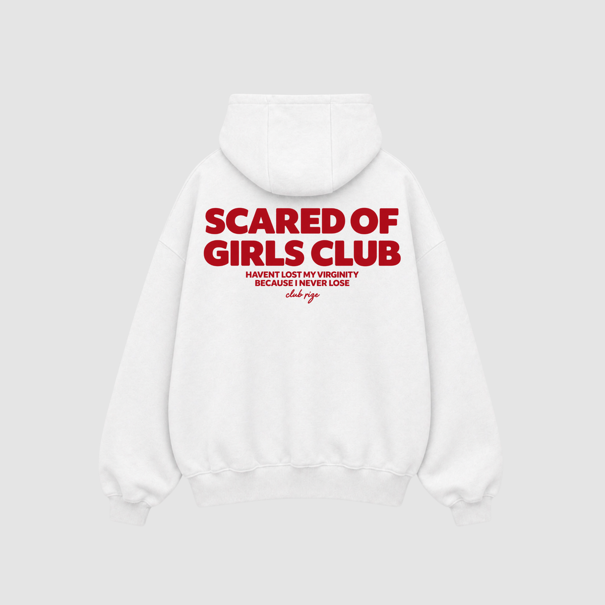 Scared of Girls Club Hoodie – Rückenansicht mit Print | CDR