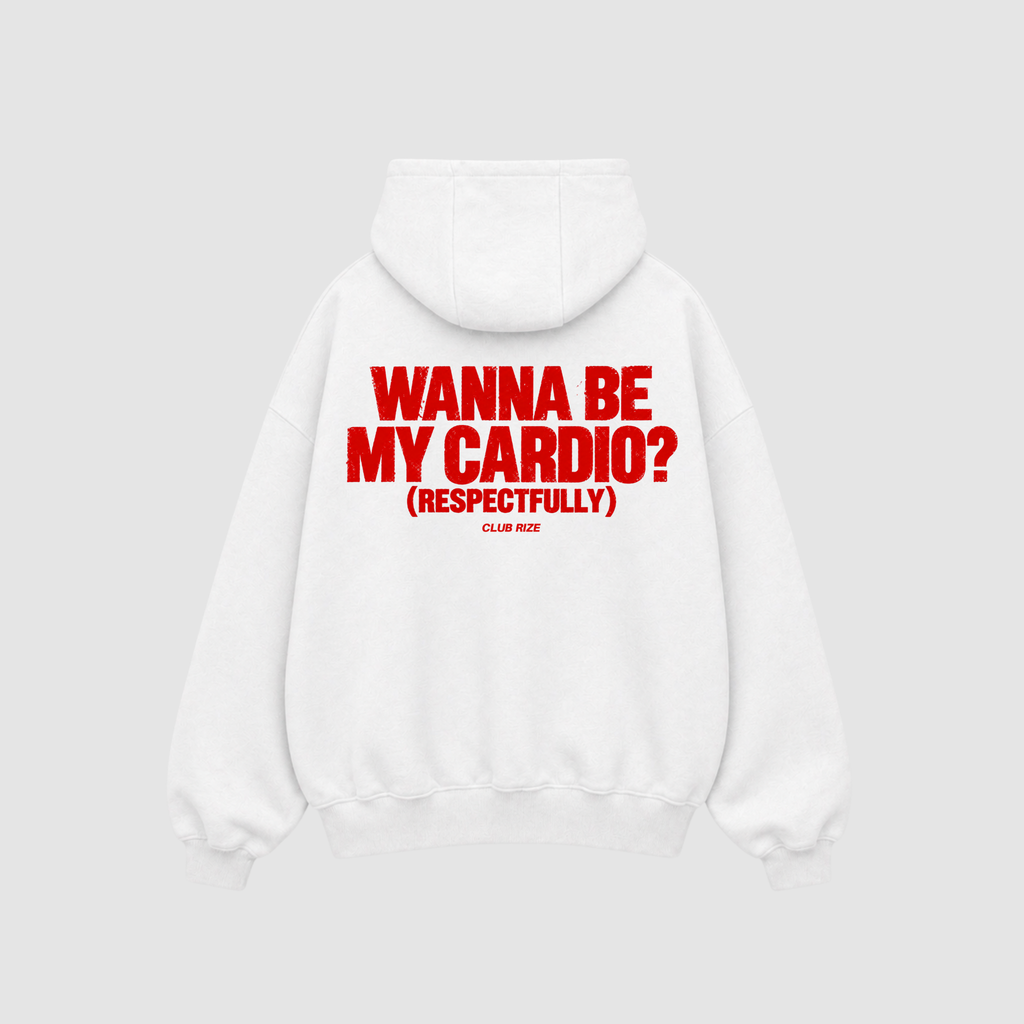 Wanna Be My Cardio? (Respectfully) Hoodie – Rückenansicht mit Print | CDR