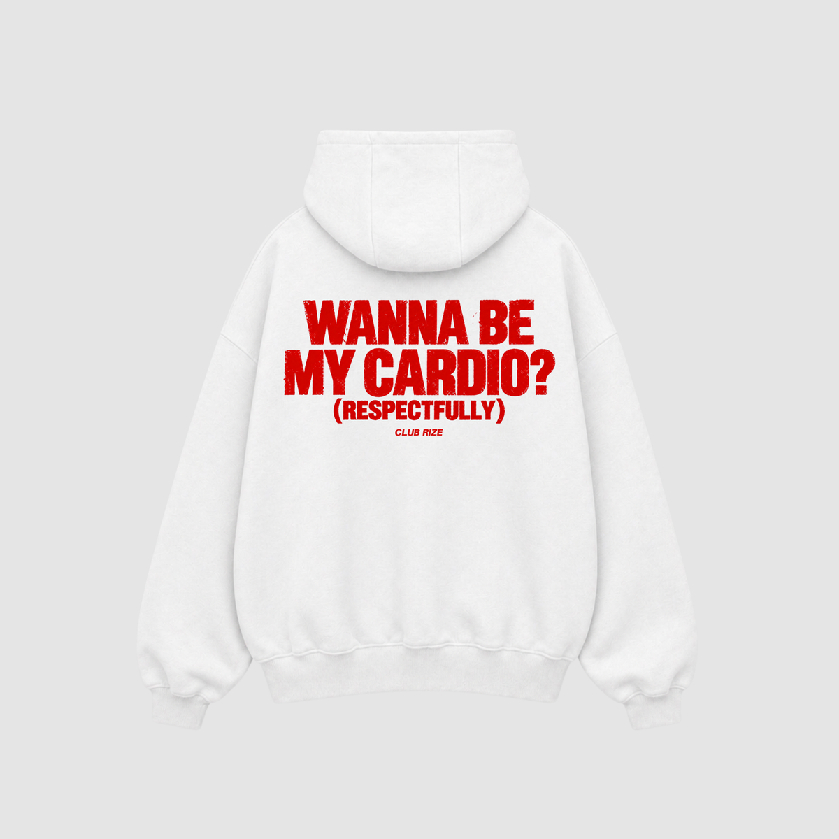 Wanna Be My Cardio? (Respectfully) Hoodie – Rückenansicht mit Print | CDR