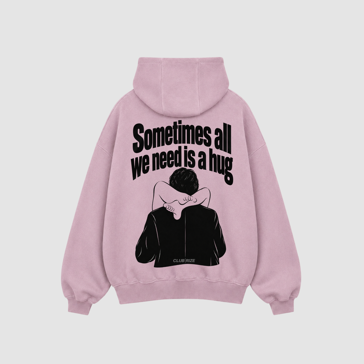Sometimes All We Need Is a Hug Hoodie – Detailansicht Print | CDR