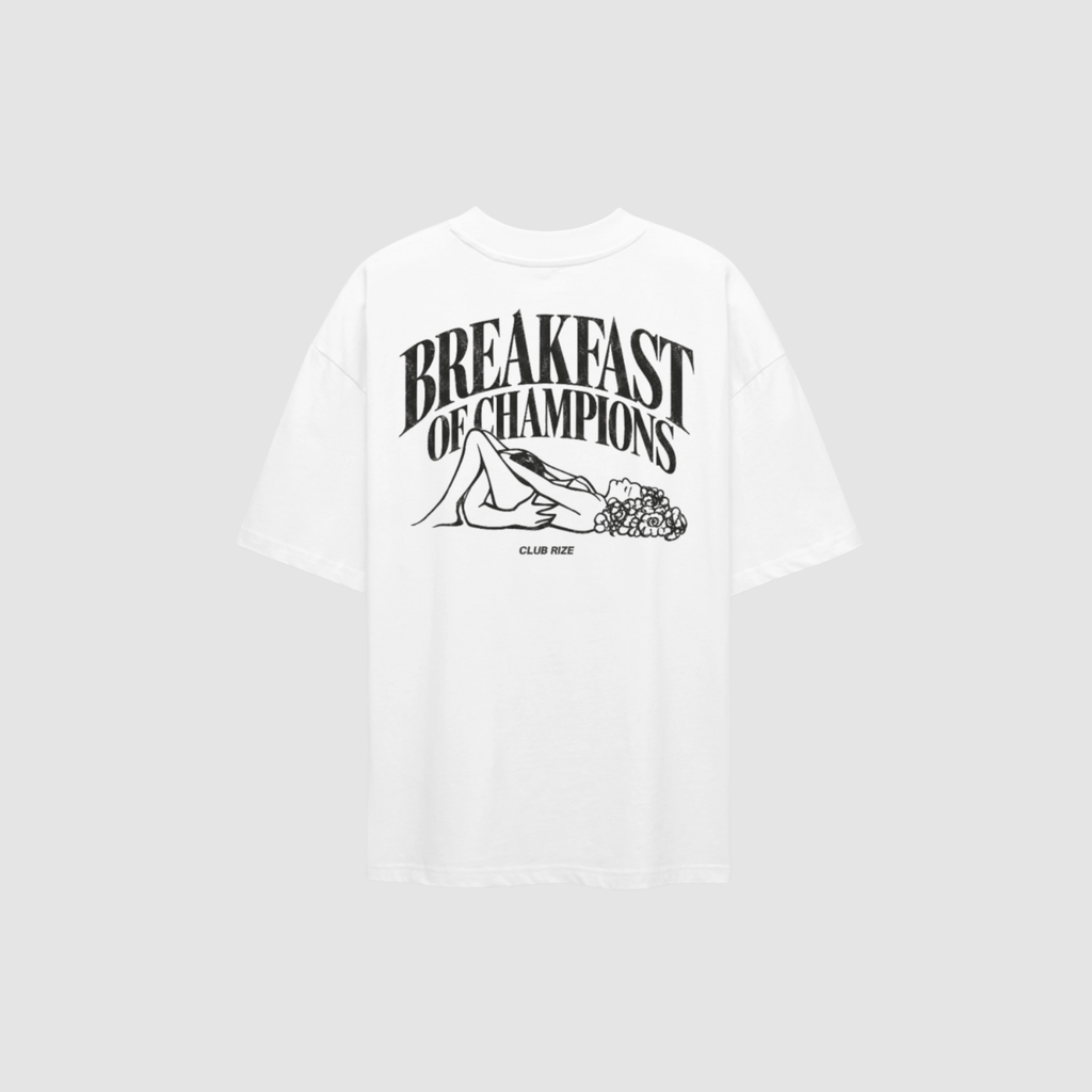 Breakfast of Champions T-Shirt – Rückenansicht mit Print | CDR