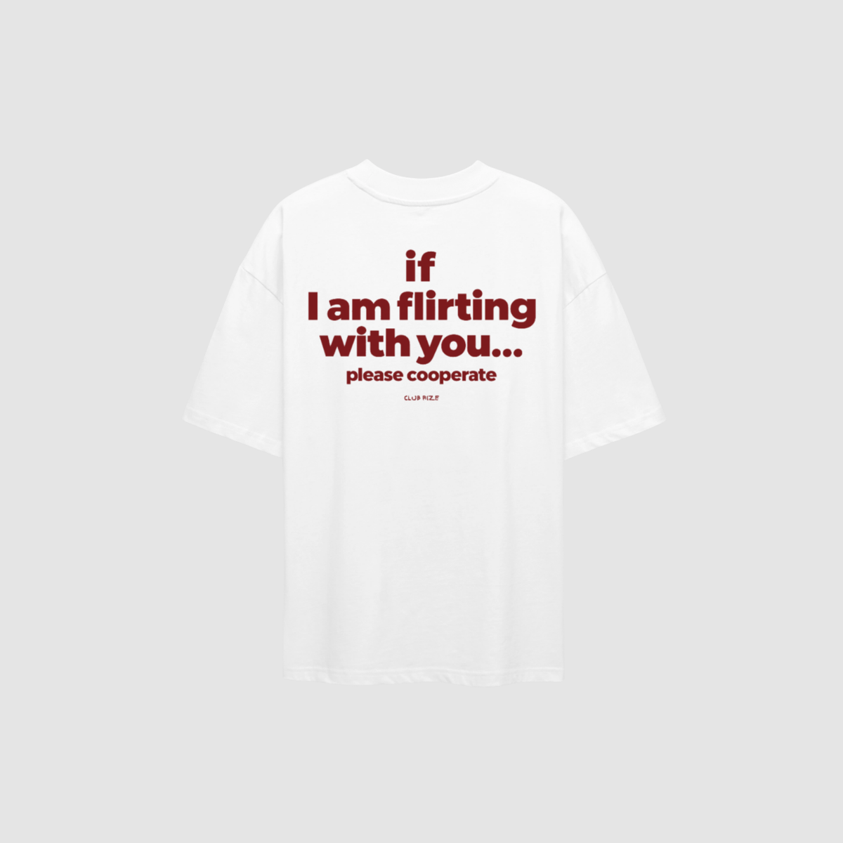 If I'm Flirting With You, Please Cooperate T-Shirt – Rückenansicht mit Print | CDR