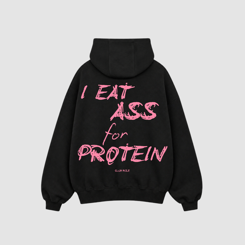 I Eat Ass for Protein Hoodie – Rückenansicht mit Print | CDR