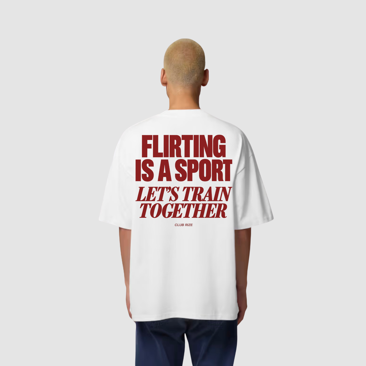 Flirting Is a Sport, Let's Train Together T-Shirt – Frontansicht | CDR