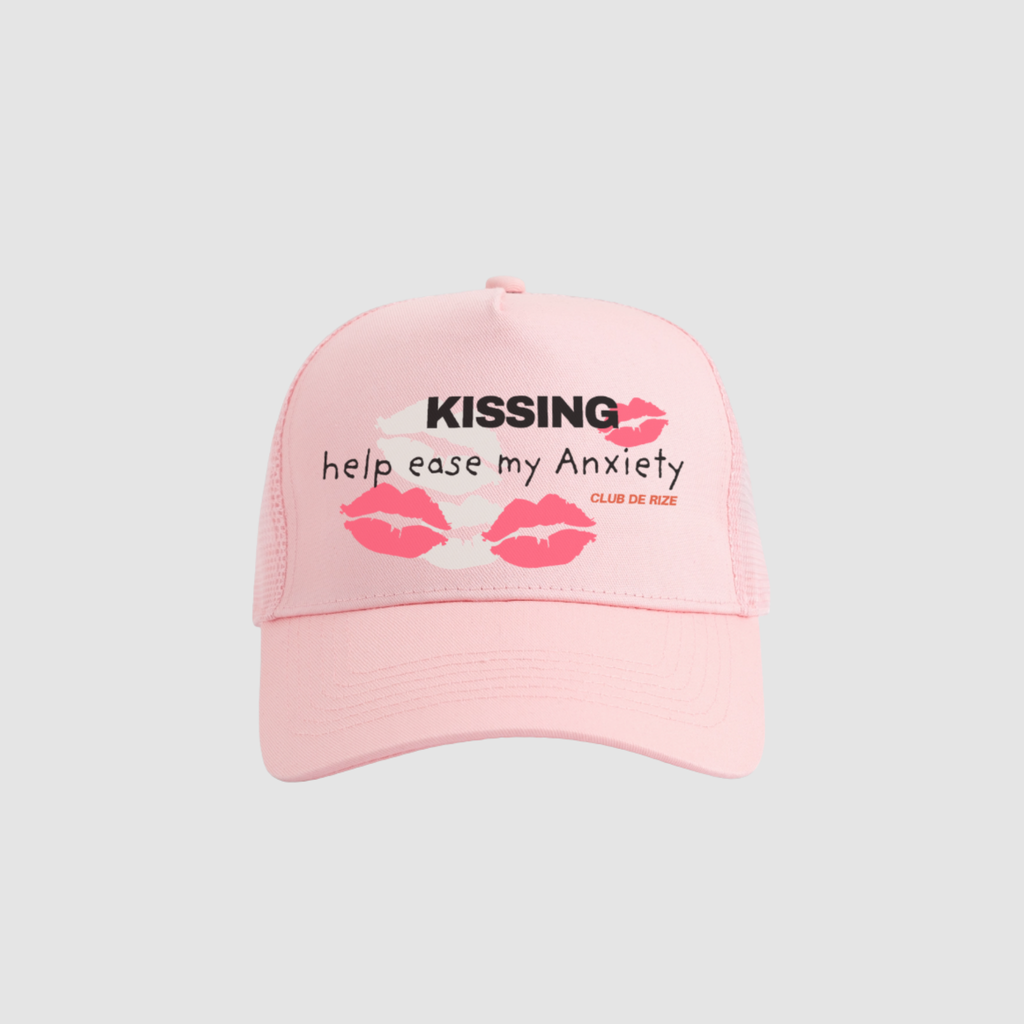 Kissing Helps Ease My Anxiety Cap – Rückenansicht mit Print | CDR
