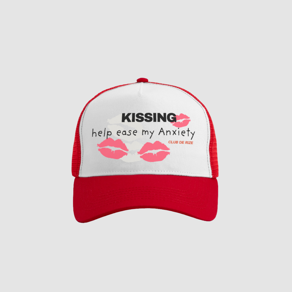 Kissing Helps Ease My Anxiety Cap – Detailansicht Print | CDR