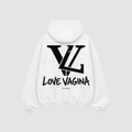Love Vagina Hoodie – Rückenansicht mit Print | CDR