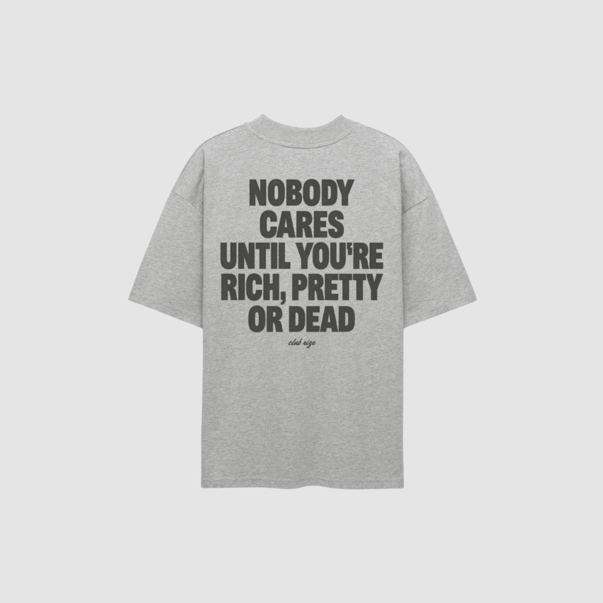 Nobody Cares T-Shirt von CDR – Nahaufnahme