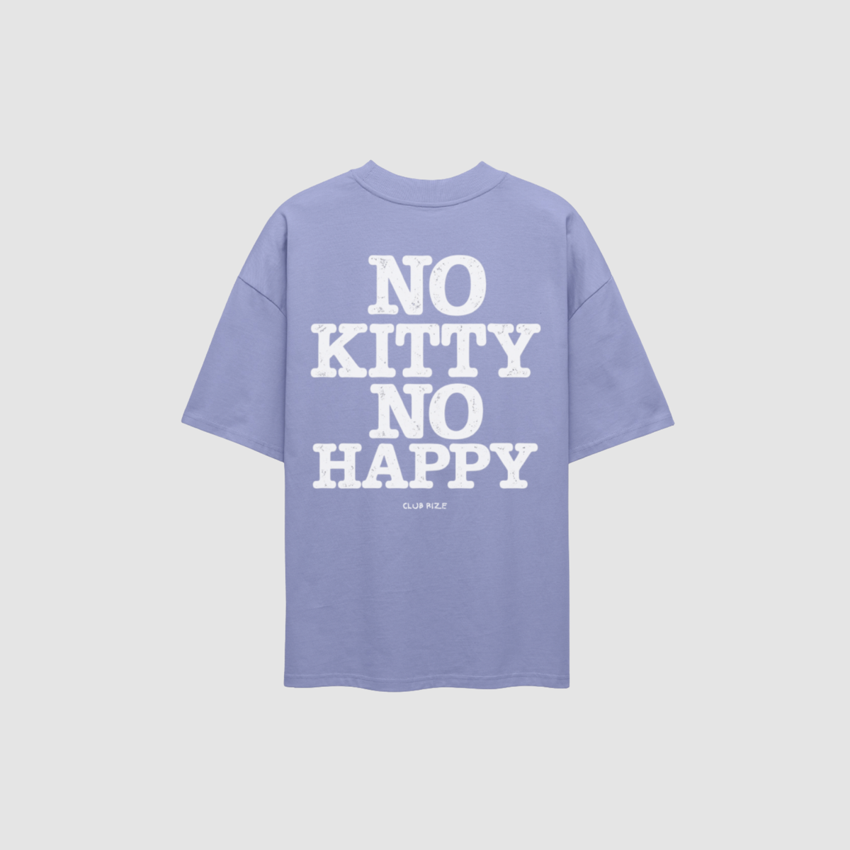No Kitty No Happy T-Shirt von CDR – Nahaufnahme
