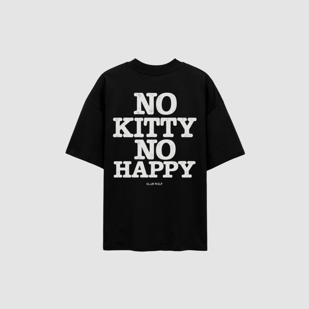 No Kitty No Happy T-Shirt – Rückenansicht mit Print | CDR