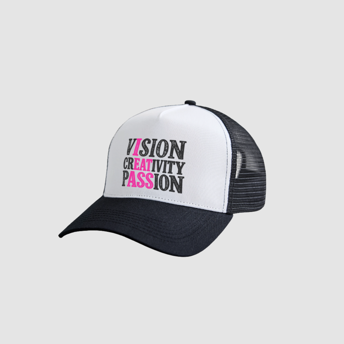Vision. Creativity. Passion. Cap – Frontansicht | CDR