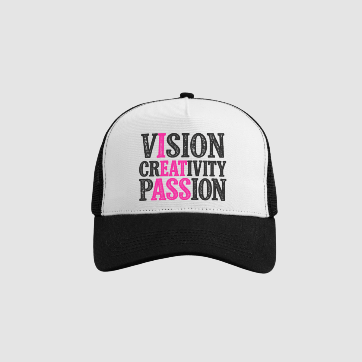 Vision. Creativity. Passion. Cap – Rückenansicht mit Print | CDR