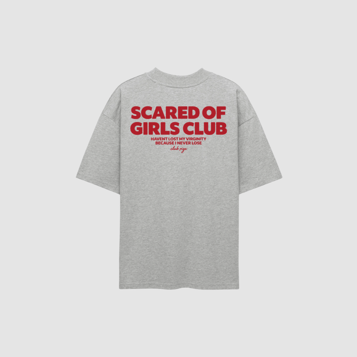 Scared Of Girls Club T-Shirt von CDR – Nahaufnahme
