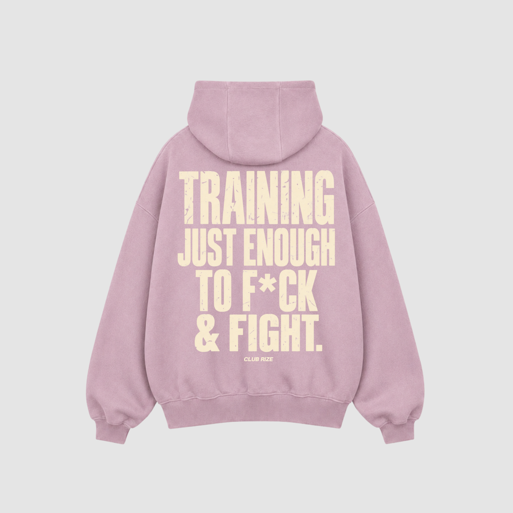 Training Just Enough to F*ck & Fight Hoodie – Detailansicht Print | CDR