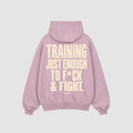 Training Just Enough to F*ck & Fight Hoodie – Detailansicht Print | CDR
