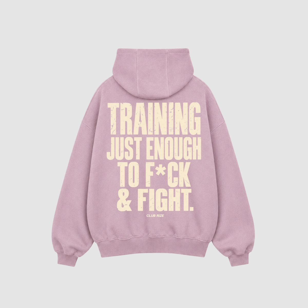 Training Just Enough to F*ck & Fight Hoodie – Detailansicht Print | CDR