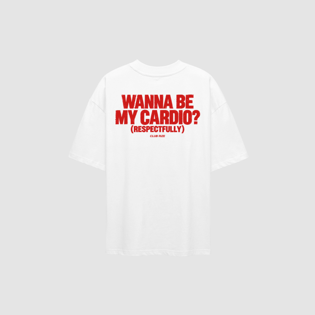 Wanna Be My Cardio? (Respectfully) T-Shirt – Rückenansicht mit Print | CDR
